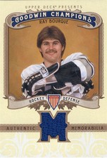Ray Bourque relic jersey patch hockey card 2012 Upper Deck Goodwin Champions MRB