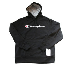 Brand New Men's Champion Fleece Pullover Black Hoodie Hooded Sweatshirt Medium