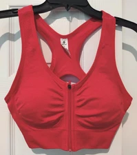 90 Degree By Reflex Seamless Front Zip Women's Bra Size Large
