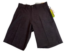 Burnside Men  s Black Stretch Hybrid Series Walkshort  Board Shorts Size 30