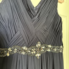 NWT Jessica Howard Missy formal dress Navy 12 Wedding Bride Mother Resort