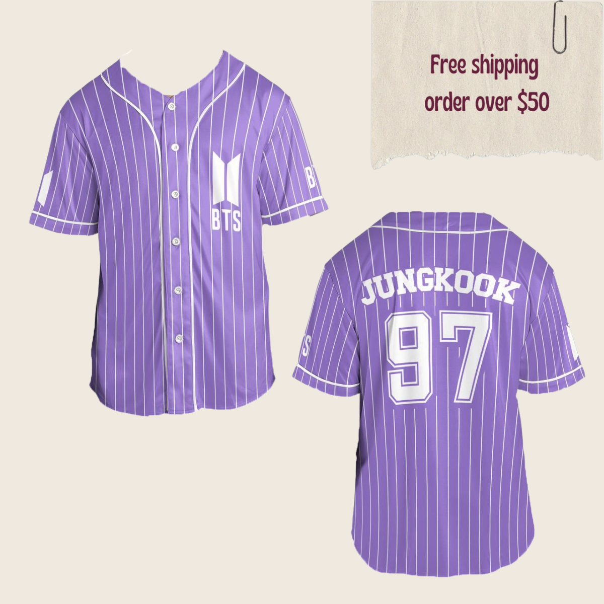 BTS Purple White Jersey Army Fanmade Shirt Kpop Arirang Concert