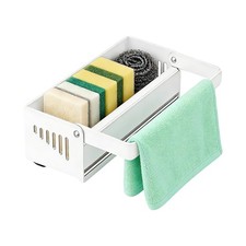 Kitchen Sink Storage Rack Sponge Holder Drain Rack Sink Caddy Dishcloth Rack