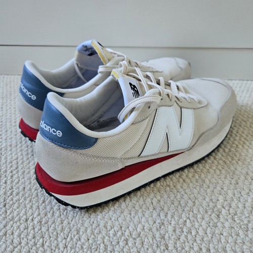 New Balance 237 Beige Weiß Rot Blau MS237VJ Sneaker Herren UK 10,5 US 11 EU 45 - Bild 6 von 10
