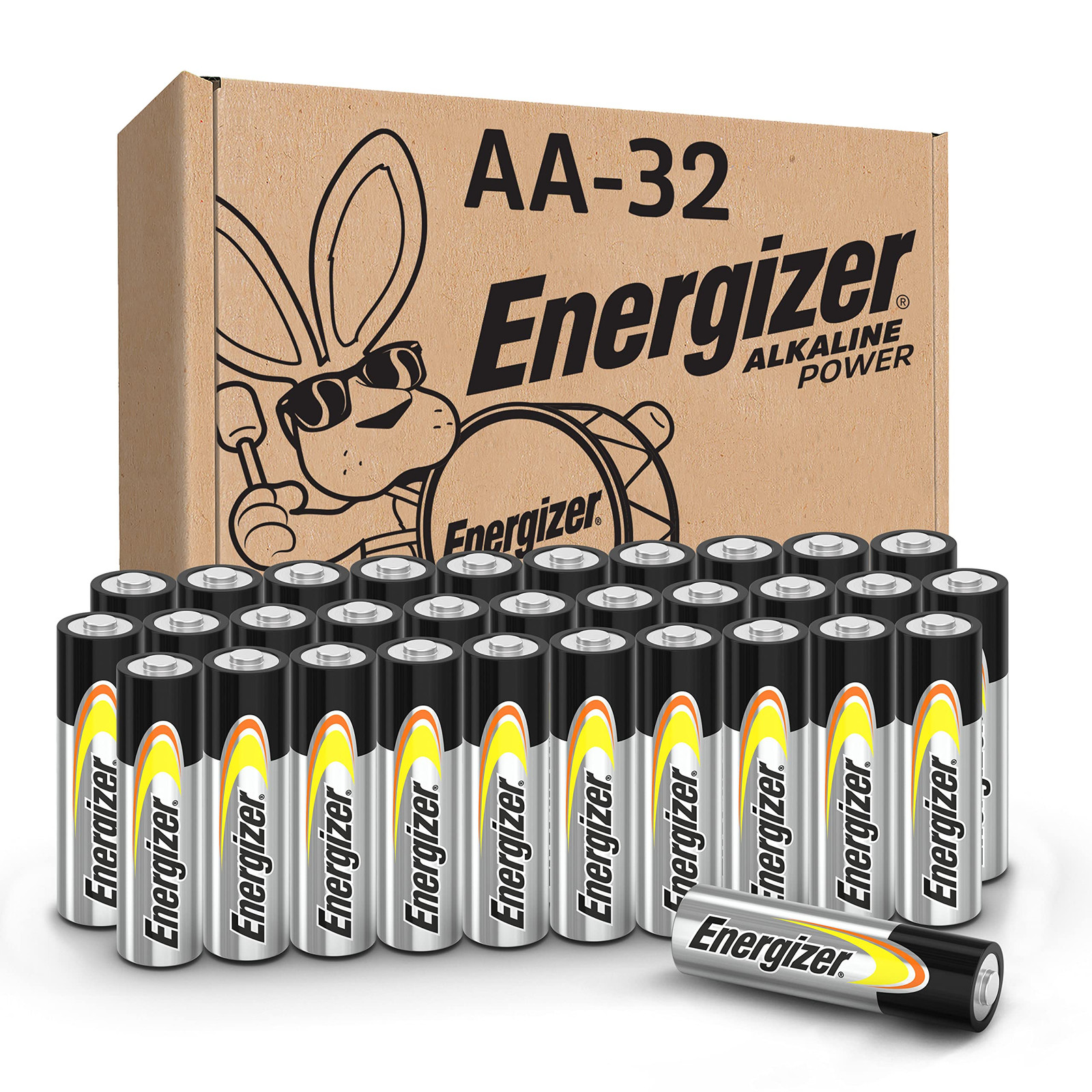AA Batteries, Alkaline Power Double A Battery Alkaline, 32 Count-image