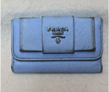 Authentic Prada Beautiful Light Sky Blue Key Holder/Wallet