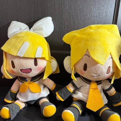 Hatsune Miku Series Mega Jumbo Fluffy Plush Doll Kagamine Rin Len Set VOCALOID