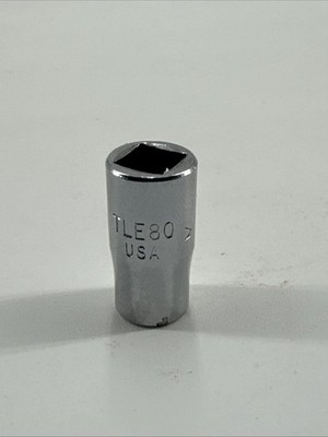 Snap On#TLE80 - E8, Inverted Torx, Chrome, 1/4  Dr., Shallow Socket -USA-NICE-