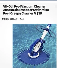 VINGLI Pool Vacuum Cleaner Sweeper Swimming Pool Creepy Crawler Open box