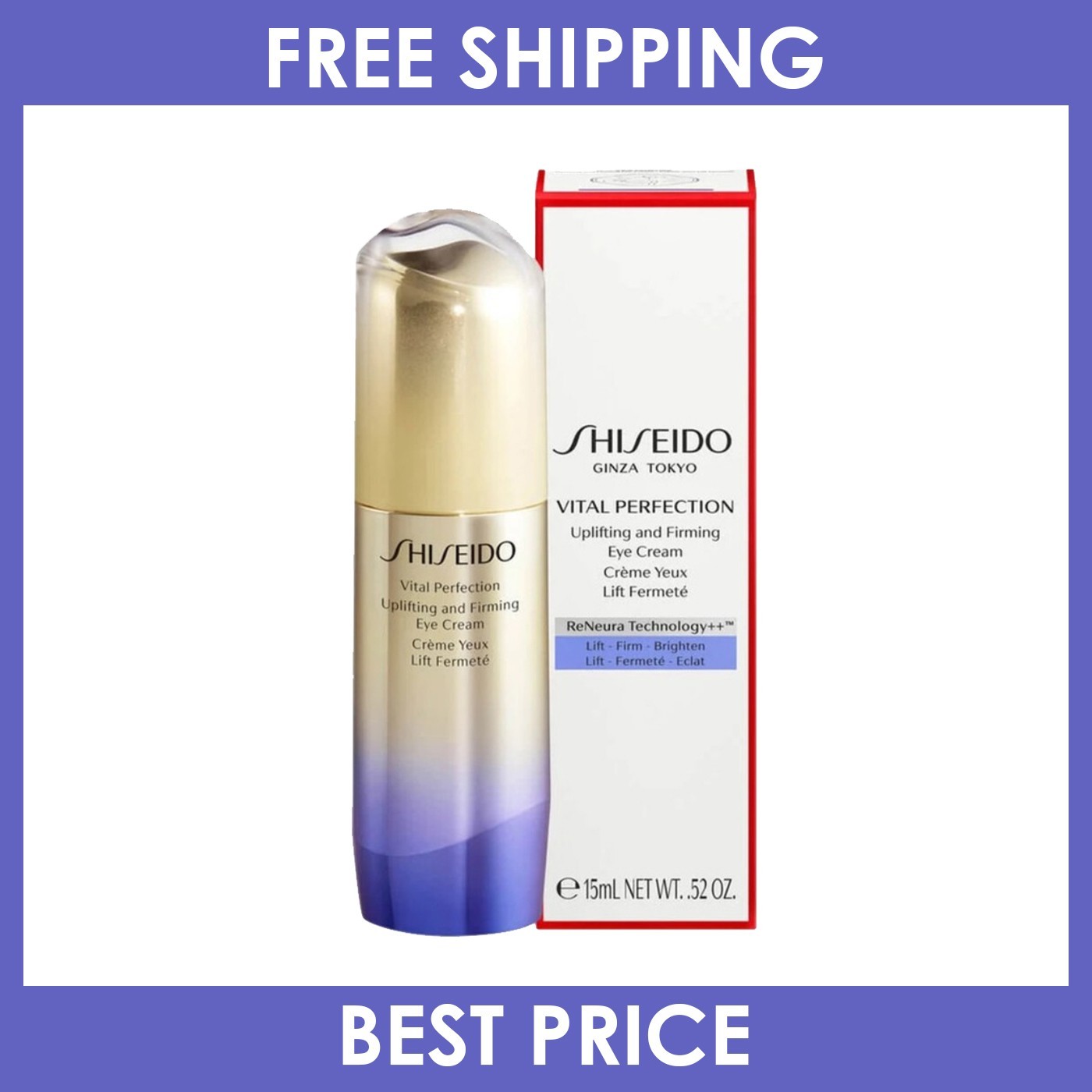 Shiseido Vital Perfection Uplifting Firming Eye Cream 15ml / 0.52oz - NEW