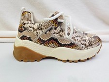 Steve Madden Size 5.5 Womens Snake Print Endurance Platform Low Lace Sneakers