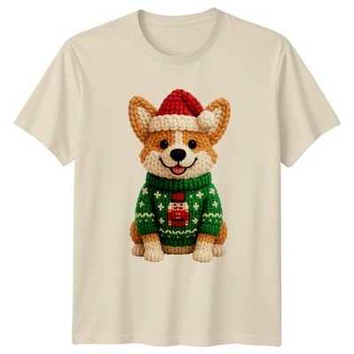 Corgi Nussknacker Weihnachten Feiertage Herren Damen Grafik Tee Unisex T-Shirt