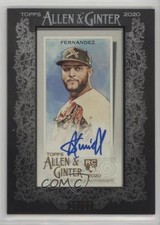 2020 Allen & Ginter's Mini Baseball Black Framed 19/25 Junior Fernandez Auto 0a6