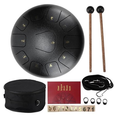Zungentrommel 10 Zoll 11 Töne Handpan Stahlzungentrommel mit Trommelschlägeln