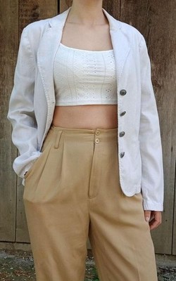 Marks&Spencer Linen Women's Summer Blazer Jacket Size 14