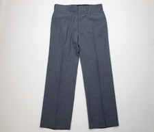 Vintage 70s Streetwear Mens 36x32 Distressed Knit Bell Bottoms Pants Blue USA