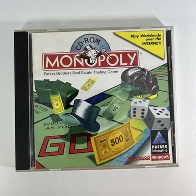 Monopoly 1995/98 PC CD-ROM Game Hasbro Interactive Windows Vintage Used