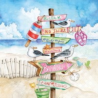 Ambiente Serviette Seaside Signs 20 StüCk 33X33 Cm Maritim Tischdeko Servietten