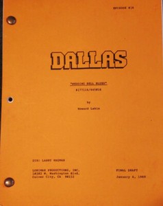 Dallas Original Script Wedding Bell Blues Final Draft With A Larry Buck