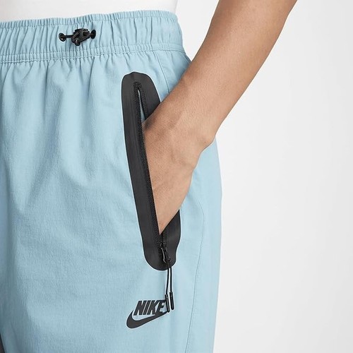 Nike Tech Woven Mens Size M Denim Turquoise Vintage Green Oversized Pants HM7158 - Picture 4 of 7