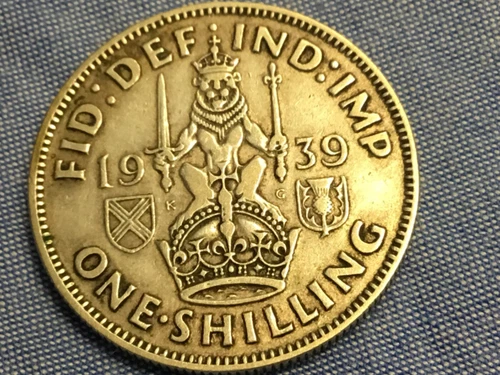 Photo of a 1939 George VI Shilling from an eBay listing that sold on Jan 4, 2026
