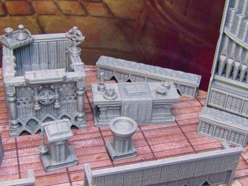 15pc Church Monastery Cathedral Set Scatter Terrain Scenery Tabletop Gaming - Picture 3 of 5