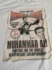 MUHAMMAD ALI Men’s L White RUMBLE IN THE JUNGLE  T Shirt