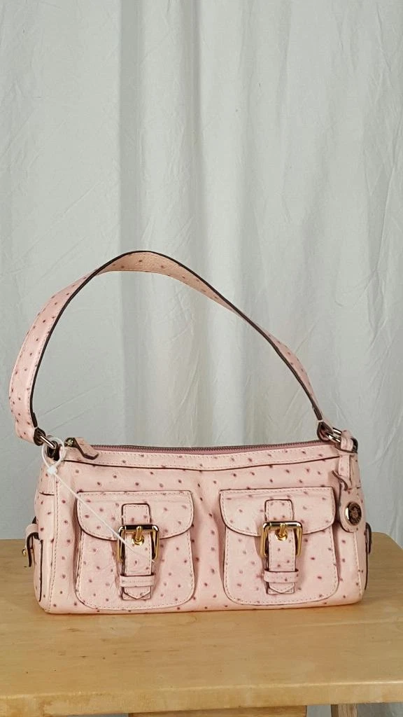 Dooney & Bourke Pink Ostrich Genuine Leather Purse