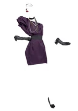 LANVIN x H&M 2010 One Shoulder Deep Purple Cocktail Dress Women’s Size 2 US 6 UK