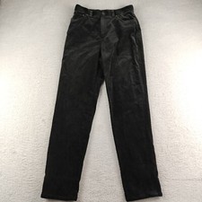 Lauren Ralph Lauren Velvet Pants Size 6P High Rise 26x28 Dull Black