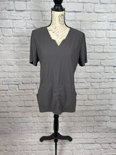Grey's Anatomy Edge Axis Scrub Top by Barco Dark Gray Size Medium