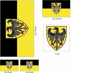 Aufkleberbogen Aachen Aufkleber Set Flagge Fahne