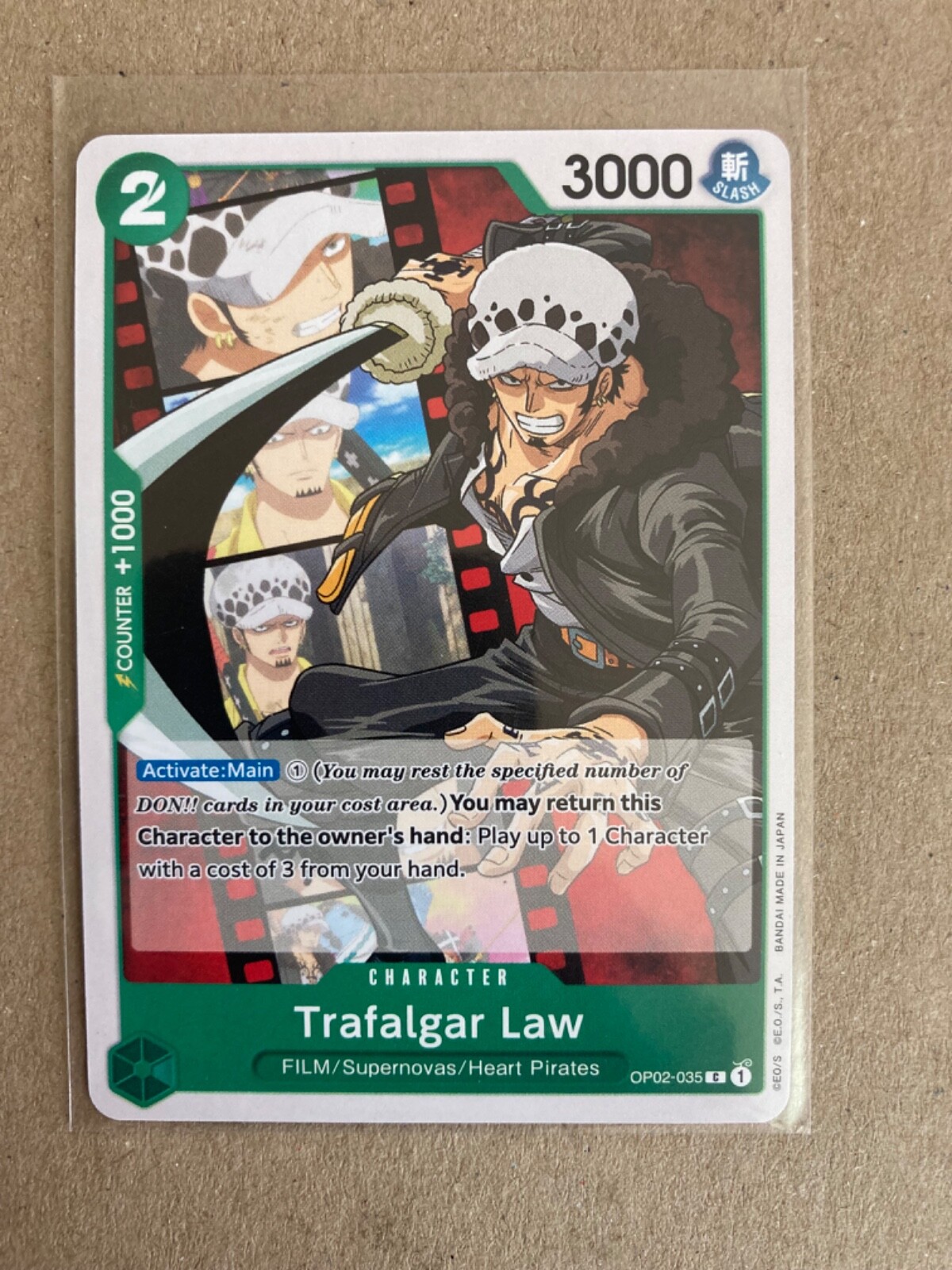 One Piece CCG - PARAMOUNT WAR - TRAFALGAR LAW #OP02-035 - Mint