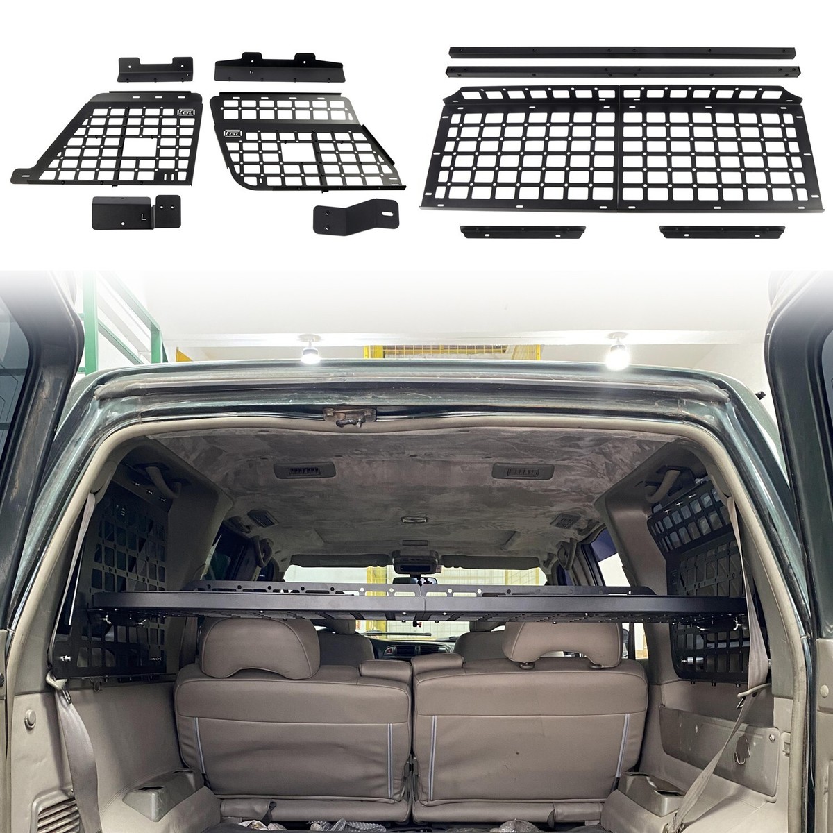 for Nissan Patrol Y61 5-door Trunk Shelf Molle Panel Storage