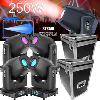 4x LED Beam Wash Spot Moving Head +2x Flightcase Goboes 5 Prisma DMX Bühnenlicht