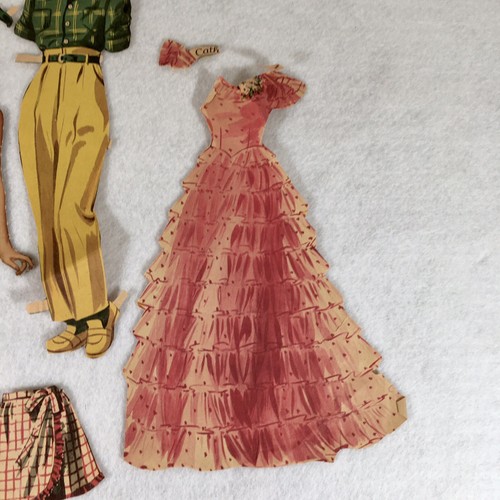 Antique Paper Doll woman & Clothes already cut 10” tall paper doll - Picture 6 of 14