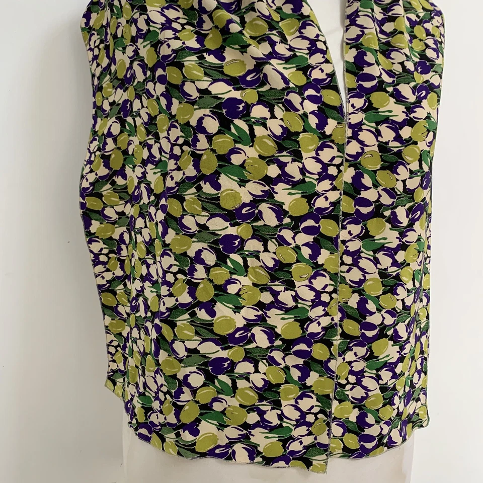 Roberto Cavalli Floral Azul Rectángulo Bufanda de Seda 54/13 in #A96 Foto 3 de 4