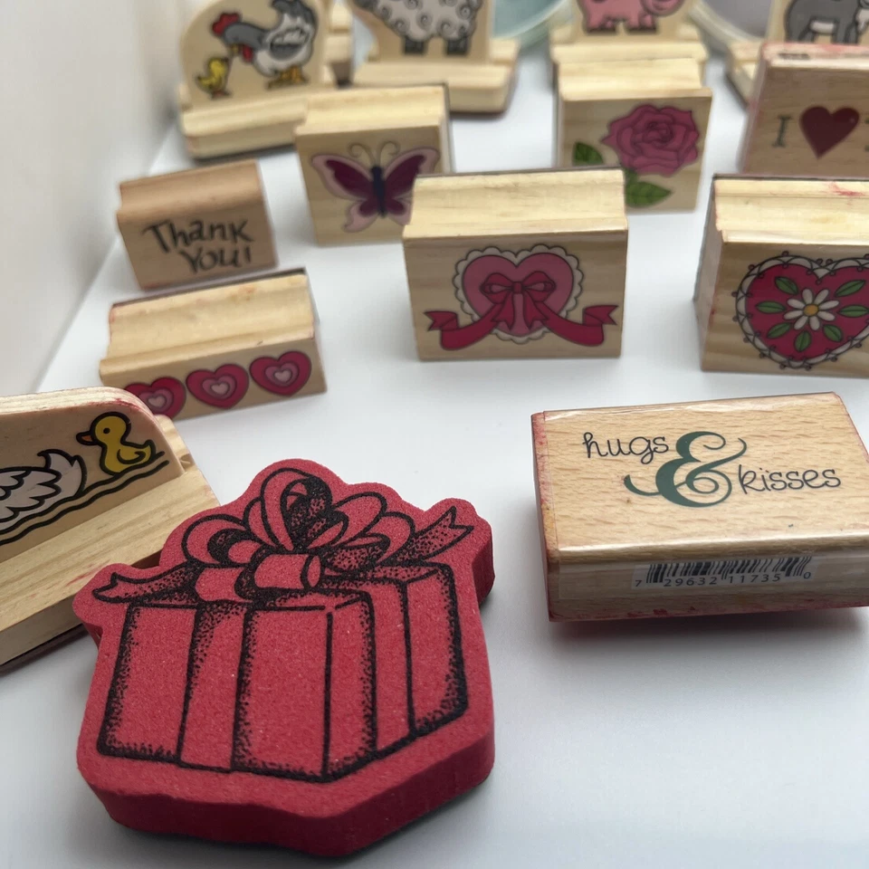 Large 28 Piece Lot Hampton Art Rubber Stamps- Variety of Themes & Sizes. GR 28 - Image 2 of 4