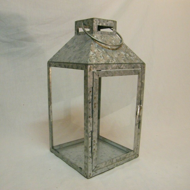 Better Homes & Gardens Galvanized Lantern Candle Holder Indoor/Outdoor
