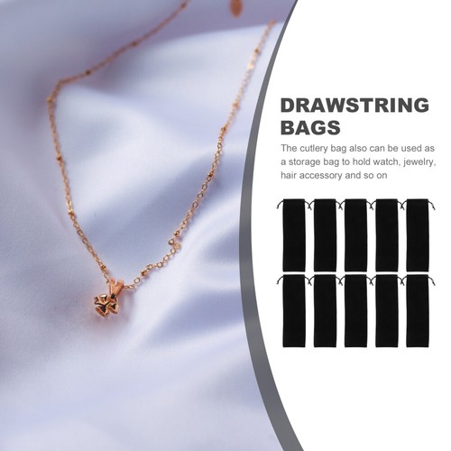 12pcs Chopstick Bags Chopstick Pouch Tableware Holder Drawstring Cutlery Bags - Picture 6 of 12