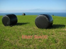 PHOTO  SILAGE BALES ABOVE FATACOTT CLIFF SILAGE BALES IN A FIELD ABOVE FATACOTT