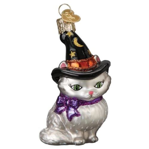 Old World Christmas Ornaments Witch Kitten Glass Blown Ornaments - Picture 1 of 1