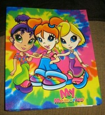 Vtg Lisa Frank My Memories 3 Ring Binder BTS School tie dye Scrapbook with Paper