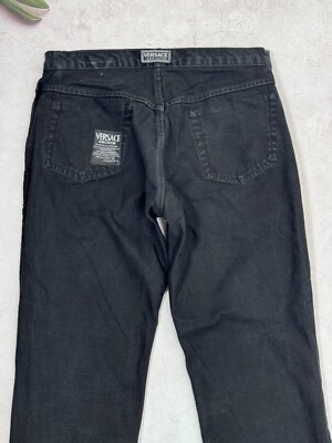 Vintage Versace Jeans Couture Denim Pants Jeans Faded Black