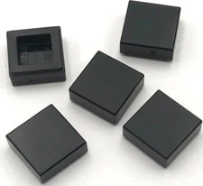 Lego 5 New Black Tiles Flat Smooth 1 x 1 Pieces