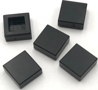 Lego 5 New Black Tiles Flat Smooth 1 x 1 Pieces