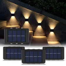 4Pack Solar Lights Outdoor LED Dusk to Down Garden Fence Yard Patio Wall Lamp US