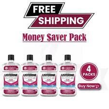 4XListerine Advanced Mouthwash 500ml Deep Clean & Fresh Breath Oral Hygiene Care