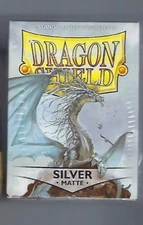  Dragon Shield Matte Silver (100) Shield Sleeves Free Shipping