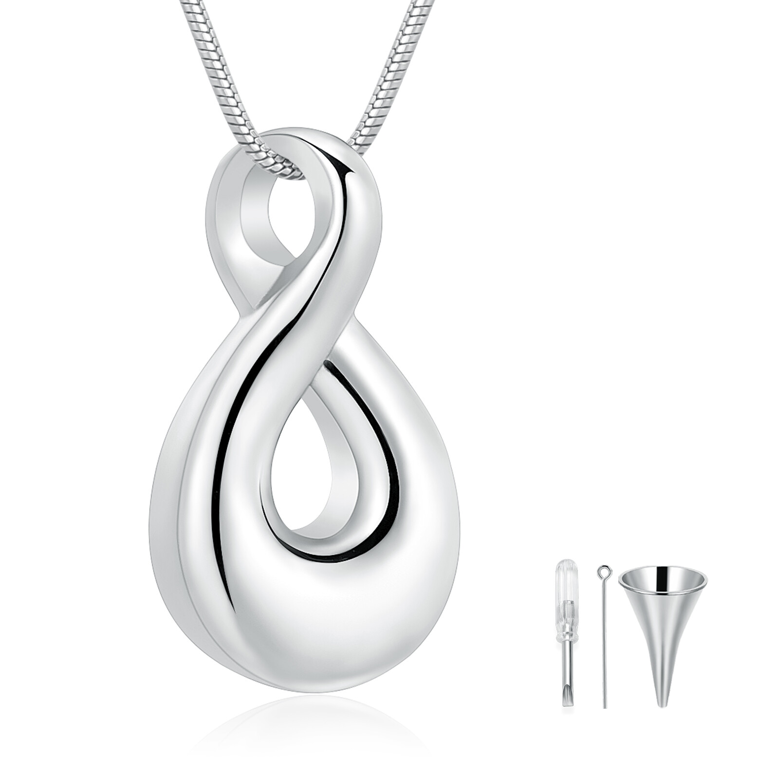 Infinity Love Memorial Necklace For Ashes Holder Cremation Ashes